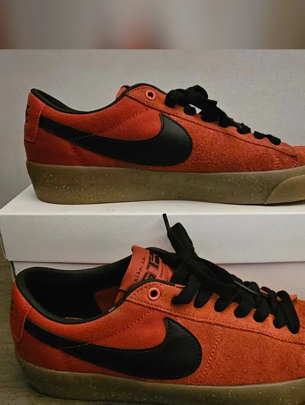 NIKE SB ZOOM BLAZER LOW PRO GT CINNABAR RED-BLACK SZ 10